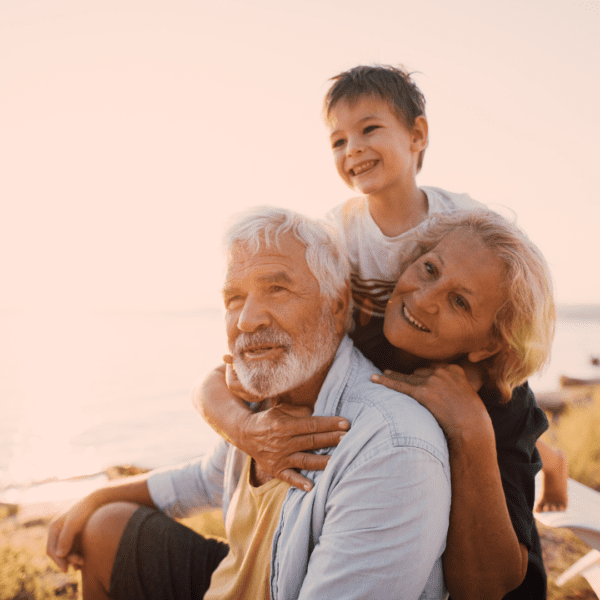 Grandparents with grandchild